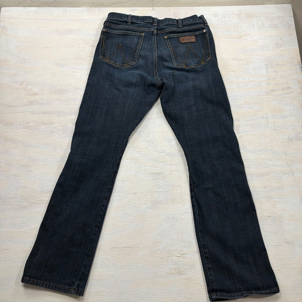 Wrangler Jeans Retro Slim Bootcut 31x34 Dark Wash Denim Blue Mens